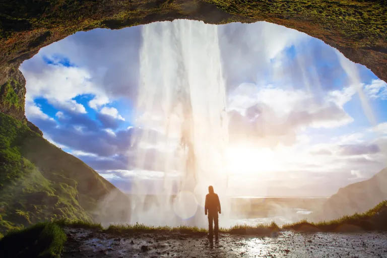 South Coast Man Behind Seljalandsfoss
