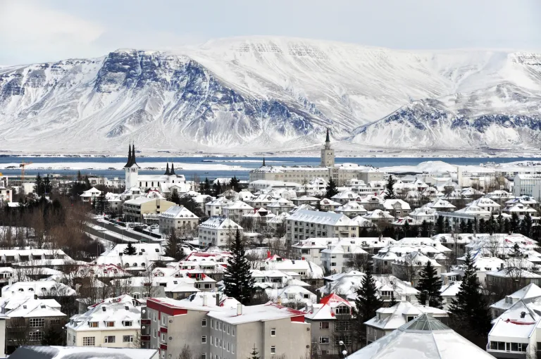 Snow in Reykjavík