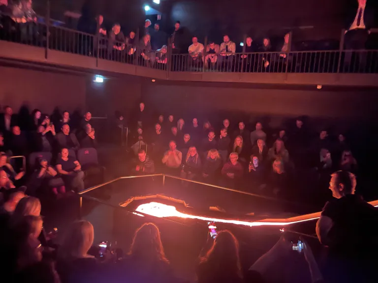 The Lava Show Reykjavik showroom is an impressive arena - overview photo also showing the balcony