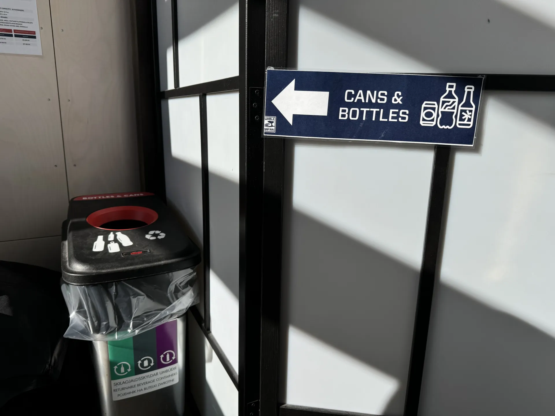 Our Cans & Bottles Recycling Bin